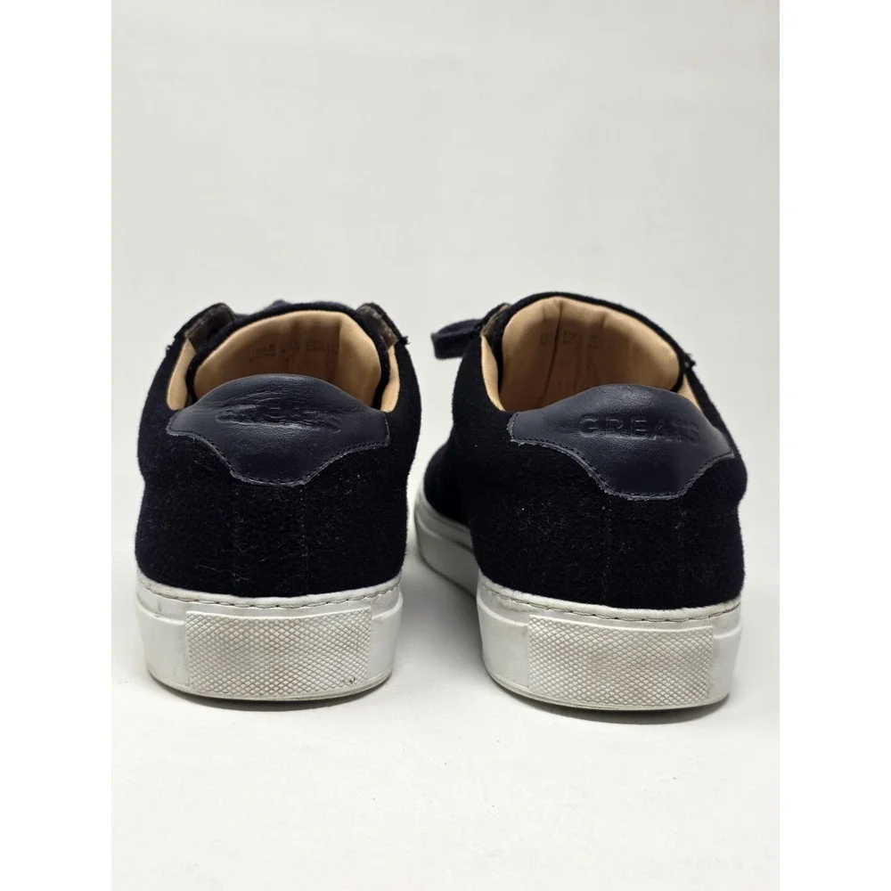 GREATS Suede Low Top Mens Size 8.5 Navy Casual Sneakers Made In Italy Pre-owned